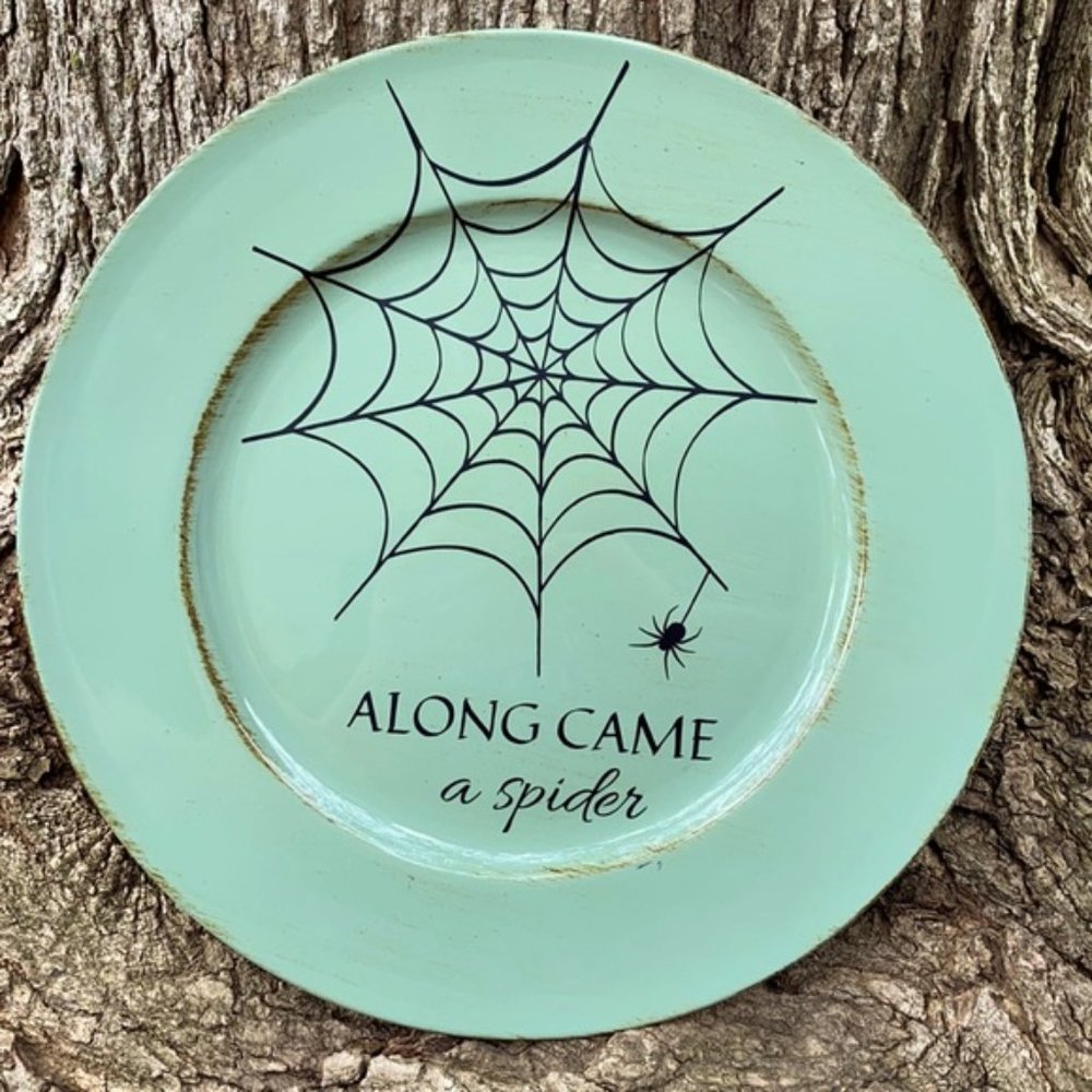 Sage Fall/Halloween Charger Plate 12.9” Diameter